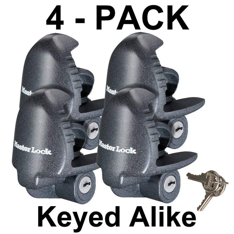Master Lock - (4) Keyed Alike Universal Trailer Coupler/Tongue Locks w/8 Keys, 379KA-4 - Image 2